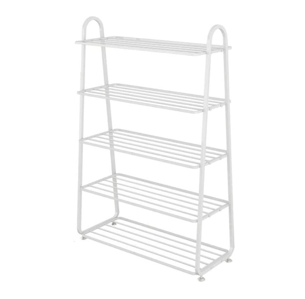 Mueble zapatero de metal azul y blanco para zapatos 60 cm