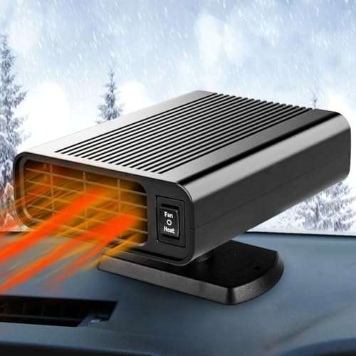 Car Heater-12V Car Heaters for Vehicle 2 in 1 Fast Heating Defrost Defogger 150W Car Heater that Plug in Cigarette Lighter