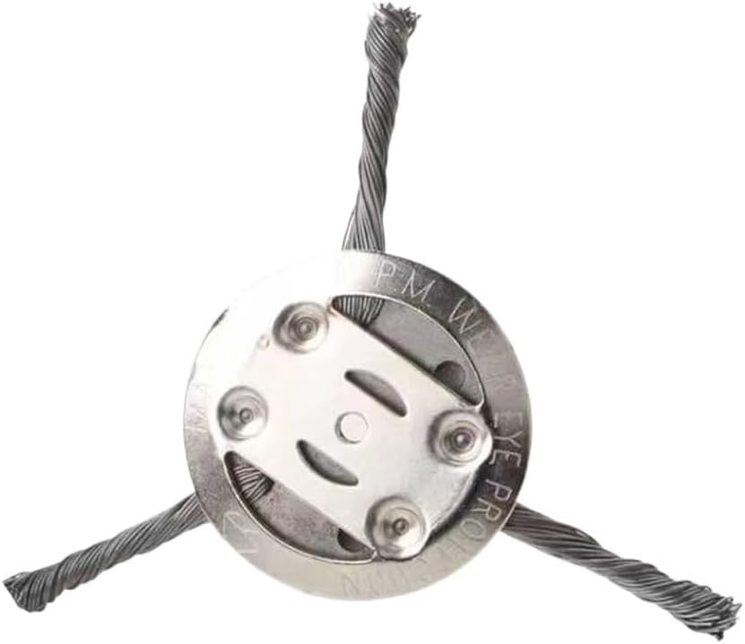 Weed Brush Head Steel Wire Wheel Grass Trimmer Head Removal Moss Rust Lawn Mower Grass Brush Disc Weed Brush Trimmer Heads(6 Head)