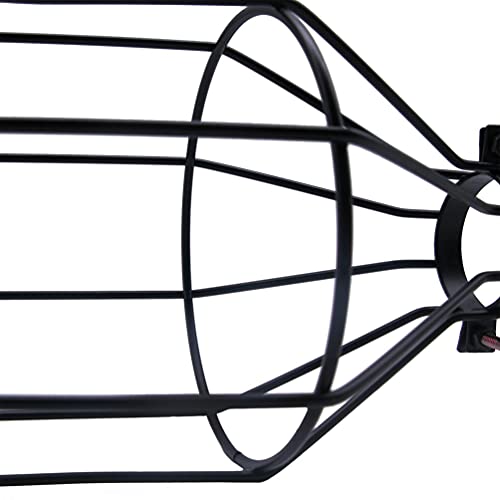 Beaupretty Black Light Bulb Black Iron Wire Lamp Shade: Metal Wire Lamp Basket Antique Industrial Metal Bulb Cage Metal Guard For Ceiling Fan Pendant Light Bedside Table Lamp Decorative Light Bulb #TOP2