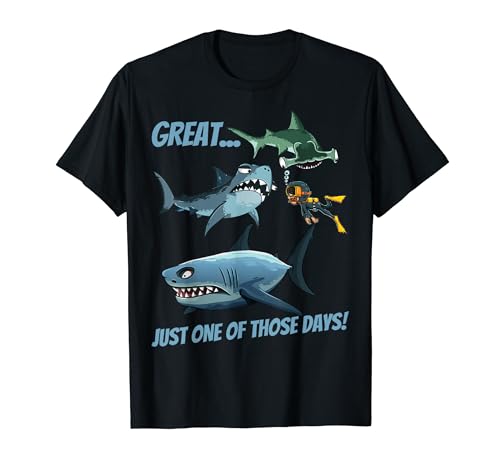 Funny Diving Scuba Diving Deep Sea Diver Shark Gift Novelty T-Shirt