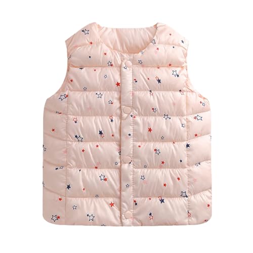Bebé Niño Niñas Niño Chaleco sin Mangas Bebés Niños y Niñas Caliente de Algodón Chaqueta de Invierno Grueso Abrigo Ligero Chaquetas Chaqueta Caliente Invierno Abrigo (Pink, 9-12 Months)