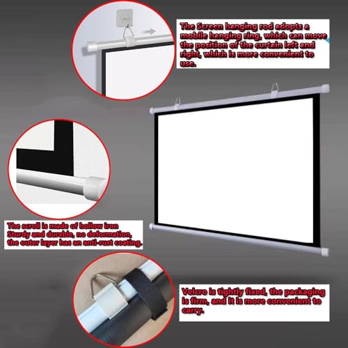 Pantalla manual para proyector 60 pulgadas 16:9 miniatura 2