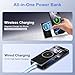 Wireless Portable Charger, 10000mAh Magnetic Power Bank Compatible for Samsung Galaxy S25 Ultra FE Edge/S25/S24/S23/S22/S21,20W Fast Charging Magsafe Battery Pack USB C Cable for iPhone 17 16 15 14 13