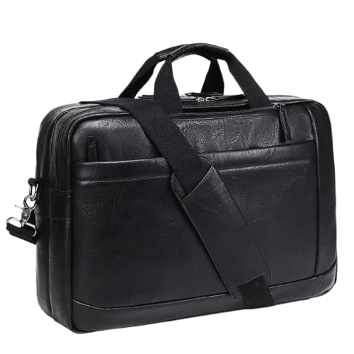 Stuery Faux Leather Messenger Bag