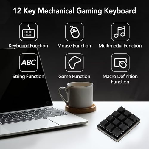 Teclado Mecánico Gamer 12 Teclas TBEOEN Mini USB miniatura 7