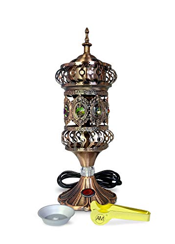 ATTAR MIST Electric Incense Burner - Oud Frankincense Resin Burner - Intricate Carousel Large Mabkhara Copper ATTAR MIST Electric Incense Burner - Oud Frankincense Resin Burner - Intricate Carousel Large Mabkhara Copper