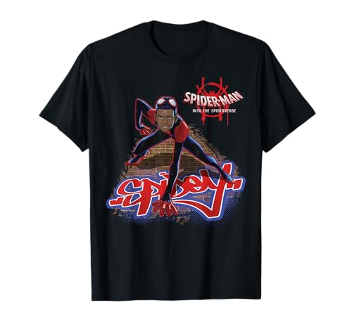 Marvel Spider-Man Spiderverse Miles Morales Climb T-Shirt Small