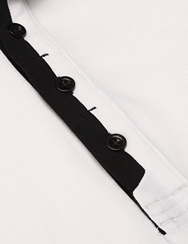 Coofandy Uomo Polo con Colletto a Strisce T-Shirt