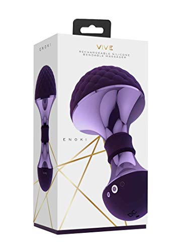 Masseur Enoki flexible violet Shots Vive à vibrations modulables