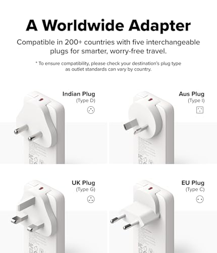 Image of Ringke 65W Ultra Slim GaN Fast Charger (Type C+Type C) Adapter for Nothing 3 /3a /2a /2, iPhone 17 /17 Air /17 Pro /17 Pro Max /16 /15 /14 /13 /12, (Super Fast Charging 3.0) S26 Ultra /S25 /S24 /S23, Pixel 10 /9 /8