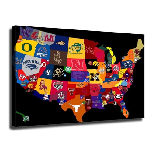 HyKab U.S College Football Team Logo Poster Picture Art Print
