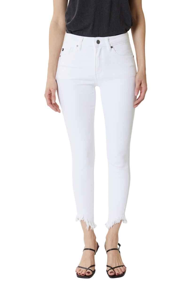 Women's High Rise Hem Detail Skinny Jeans - KC7267
