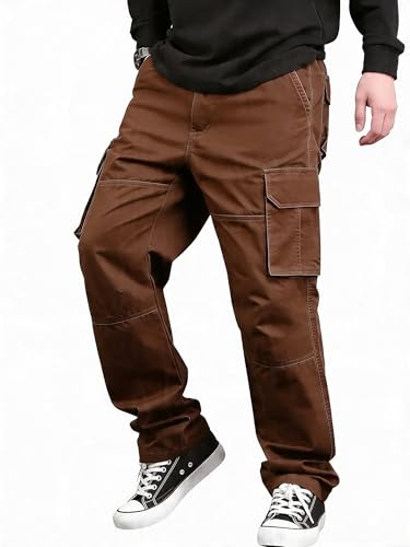 Image of Lymio Cargo for Men | Cotton Cargo Pant | Drawstring Waist Pant (Also Available in Plus Sizes) (46-49)
