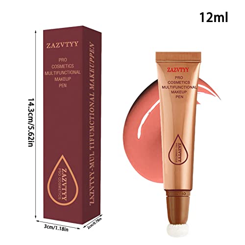 Liquid Contours Beauty Wand Highlighter and Bronzer Stick with Cushion Applicator Attached Long Lasting Natural Shimmer Smooth Silky Cream Face Highlighter Bronzer Stick Makeup - Image 7