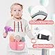 deAO Stylist Friseur Friseursalon Rollenspielset, Soft Friseurkoffer mit Tasche für Friseurwerkzeuge, Friseurumhang,Haartrockner und Haarstyling Zubehör, Kinder Rollenspiel Geschenk ab 3Jahren (Rosa)