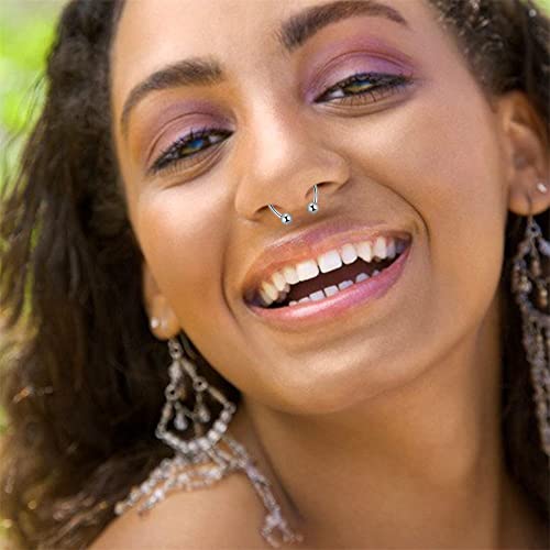 Kwuncci Magnetic Septum Nose Ring Nose Cuffs Fake Septum Fake Nose Ring Fake Piercing For Non Pierced Nose Nose Ring Hoop Emo Accessories #TOP3