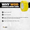 WOD CFTC6 Console Artist Tape Made in USA White, 2 inch x 60 yds. Flatback Paper Marking/Labeling Tape Residue Free, for Watercolor Paper to Prevent Tearing #1