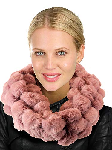 Women's Soft Ruffle Faux Fur Neck Warmer Collar Scarf2