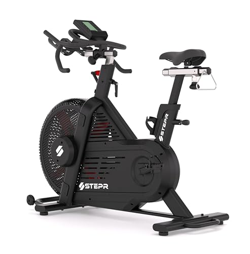 Image of STEPR CYCLE XL VPR, Indoor Cycling Bike with Real Road Feel, Patented VPR Air Resistance Technology, Commercial Grade Stationary Bike