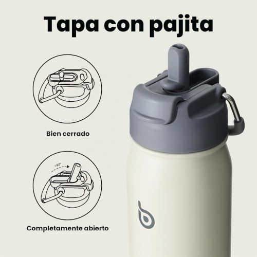 Botella de acero inoxidable para guardería y colegio BOTTLE BOTTLE de 473ml gris 4