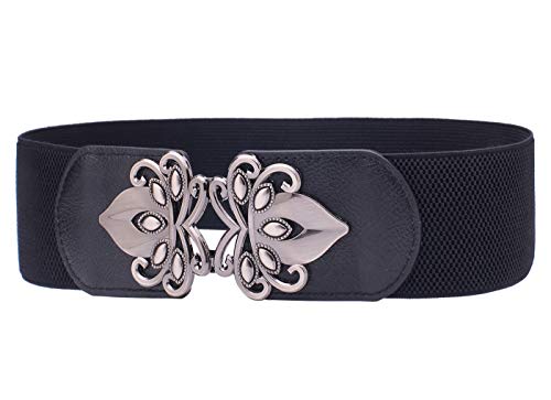 Womens Vintage Wide Elastic Stretch Waist Belt Retro Cinch Belt3