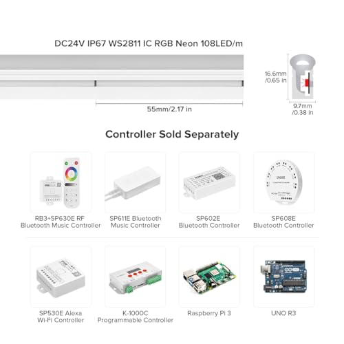Tira de LED RGB SEZO 3m IP67 Flexible Silicona 108 LEDs/m miniatura 6