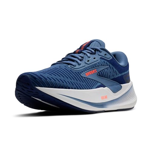 Image of Brooks Men’s Revel Max Neutral Running & Walking Shoe - Beacon Blue/Moonlight/Orange - 15 Medium