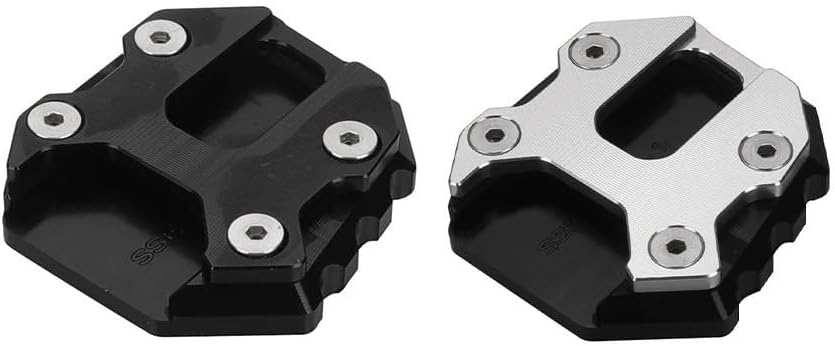 Motorcycle Kickstand Pad For Y&AMAHA MT-09 MT09 SP TRACER 9 GT XSR900 2021-2024 Motorcycle Kickstand Extension Side Stand Plate Enlarger(Black)