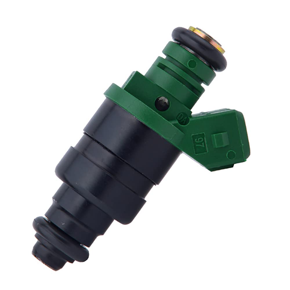 Riloer 4pcs motor de reemplazo de inyectores de combustible, compatible con AUD1 S-EAT S-Koda V0LKSWAGEN, número de pieza 037906031AA, negro + verde
