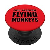 Red Button Push to Release Flying Monkeys - PopSocket Design PopSockets PopGrip: Swappable Grip for Phones & Tablets