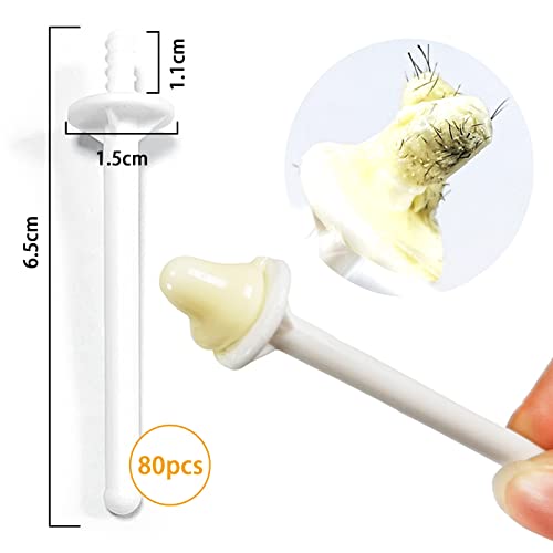 80 Pcs Nose Wax Spatulas Plastic Nose Waxing Applicator Sticks Nose Hair Nose Waxing Strips For Nostril Nasal Cleaning Eyebrow Facial Hair Removal For Men And Women Nostril Cleaning (Pack Of 80) #TOP1