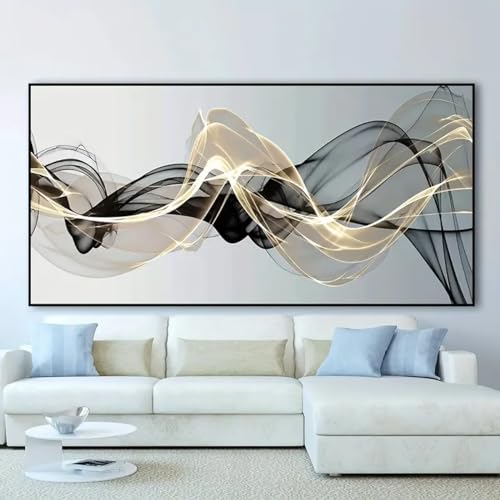 Peinture murale abstraite et impression haut de gamme 60 x 155 cm