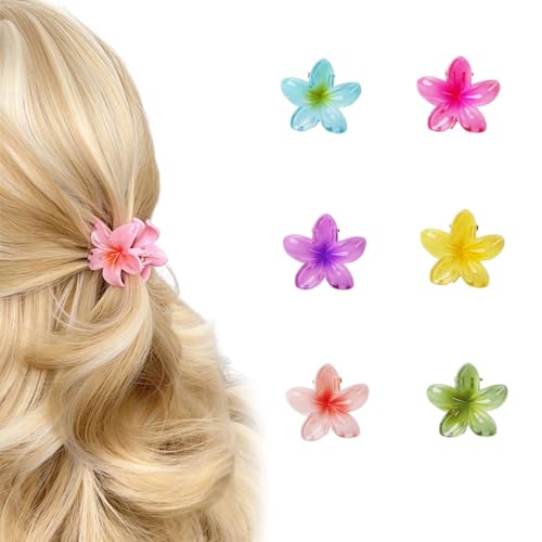Image of ANNA CREATIONS 6 Pcs Korean Fashion Gloss Flower Hair Claw Clip for Thick & Thin Hair Strong Hold Hair Clutcher Hair Accessories Clutches for Women & Girls