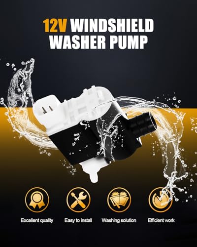 Image of ROADFAR Rear Windshield Washer Pump Fit for Hyundai for Accent 2001-2005 | Fit For Hyundai For Elantra 2009-2012|For Kia For Sportage 2005-2010|OEM:98510-2L100|98510-1F100|with Grommet