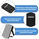 SGERUFZ 4PCS Portable Keyboard Riser, Selbstklebende Mini-Laptop-Ständer, Unsichtbarer Computer-Tastatur-Ständer für Schreibtisch, Faltbare Laptop-Füße mit Anti-Rutsch-Silikon (Schwarz, Silber)