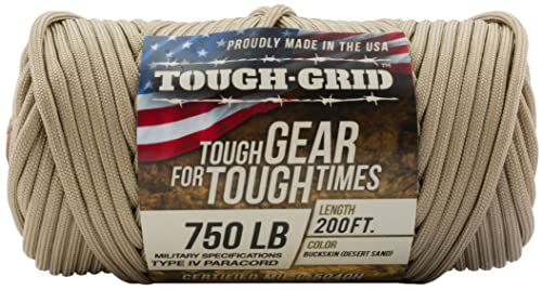 Image of TOUGH-GRID 750 Paracord, 100% Nylon, Made in USA, Type IV Mil-Spec Cord