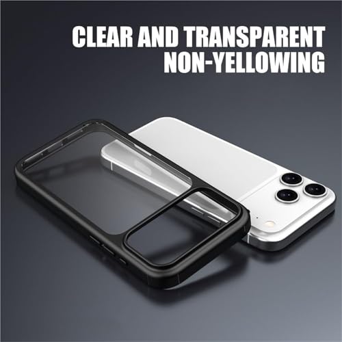 Coque iPhone 17 Pro Max transparente bleue avec support magnétique