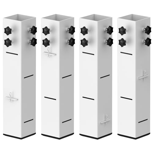 Fixirons 4pcs Carbon Steel Bed Risers, 3.15" Diameter