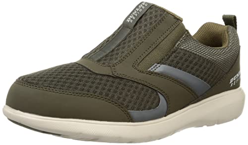 [ダンロップリファインド] 紳士靴 カジュアル 幅広 4E スリッポン クッション 衝撃吸収 通勤 スニーカー メンズ ウォーキングシューズ DC1003 カーキ 28.0 cm