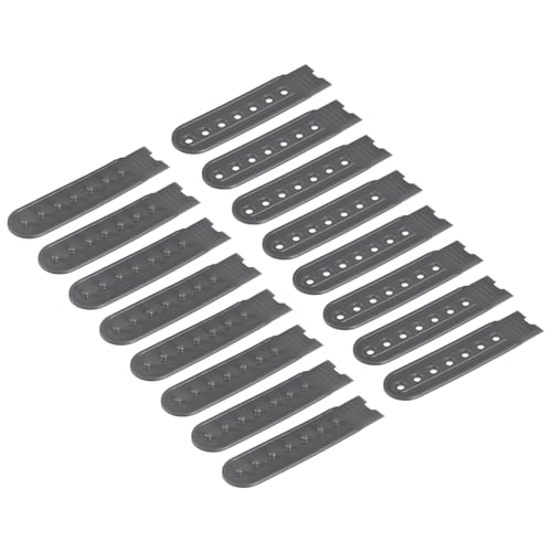 sourcing map 8 Paare Schnappdeckel Riemen Cover 7 Löcher Plastik Einstellbar Hut Schnappschloss Ersatz für Kappen Reparaturen (Schwarz)
