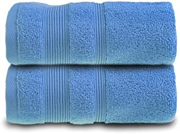 Allure Zero Twist Face Cloths Pack of 4 30 x 30cm, 100% Egyptian Cotton Flannels (Baby Blue)