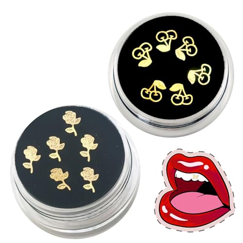 Image of Chamon 10 Boxes Tooth Gems, Gold Plated Professional Teeth Decoration | Ultra-thin and highly comfortable