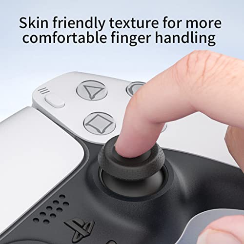6 x PS5 Denetleyicisi için Yedek Parmak Çubuğu, Analog Joystick Kavrama Yedek Parçaları, Playstation 5 Dualsense Denetleyicisi için Onarım Kiti ile, Siyah
