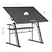 Studio Designs Zenith Height Adjustable Drafting Table with Shelf in Black, 42