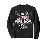 Photo Gallery farm girl wife mom boss shirt divertente regalo agricolo felpa Photo Gallery farm girl wife mom boss shirt divertente regalo agricolo felpa