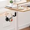 Hi-ERA Metal Headphone Wall Mount Holder, 1-Pack Adhesive & Screw Mount Headset Hanger with Non-Slip Rubber Pad, Universal Gaming & Office Headphone Organizer for Desk or Wall #3