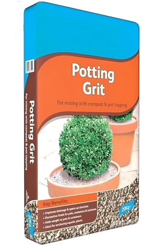 Potting Grit 20kg Horticultural Garden Grit for Drainage & Soil Conditioning Ideal for Succulents Cacti Bonsai & Alpine Plants