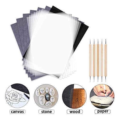 Papier transfert carbone noir haute précision avec 100 feuilles calque - 4