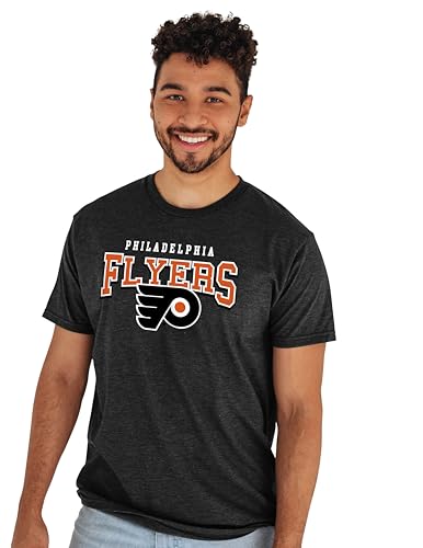 Philadelphia Flyers NHL Officially Licensed T-Shirt Heathered Black, X-Large